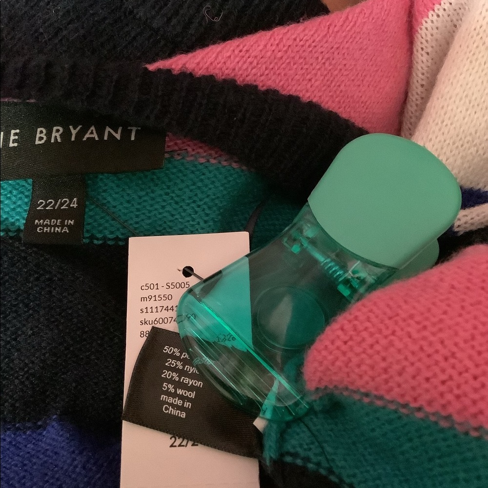 LOWEST🌺 NWT LANE BRYANT Sz 14/16 WOOL BLEND MULTI-COLOR SWEATER - Picture 9 of 14